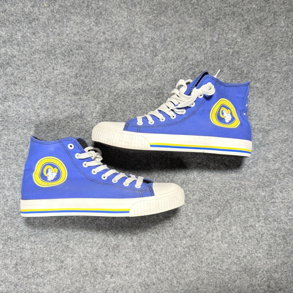 Los Angeles Rams High Top Sneakers Mens Size 9 Blue Foco
